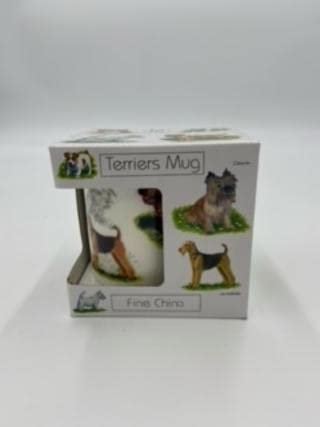 Garden Gate Fine Bone China Mug - Terrier Design, Gift Box with Terrier Dogs