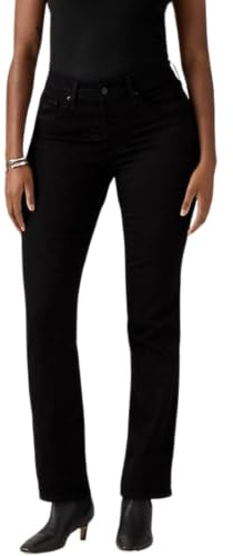 Levi's Damen Jeanshose 314 Shaping mit Stretch-Anteil, Straight Fit, Schwarz (Black And Black), W25/L30