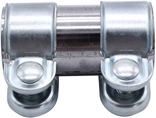 1 PC SHLPDFM Exhaust Clamps Exhaust Pipe Sleeve Connector Stainless Steel 38mm x 90mm Clamp 8Z0253141 Compatible with SEAT Ibiza VW Polo Fox UP Audi A2 Fabia