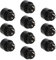 10er Set LED Universum Reiseadapter für Schutzkontakt-/Euro-Stecker (Typ F) auf USA Kanada Japan Mexiko Dom.Rep. Steckdose (Typ B) - schwarz | Reisestecker Steckdosenadapter 1508550