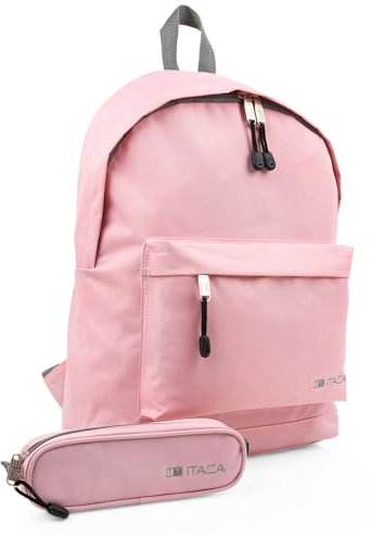 ITACA - Sac À Dos pour College, Sac Dos Élégant, Sac A Dos Femme et Homme, Sacs À Dos Loisir. Sac Dos Rose. Sac a dos College