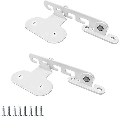 Csirnto Fenstersicherung 2 Stück Fensterschnalle Fensterschloss Fensterriegel Fenster Kipp Regler Fensterstopper Kippregler Flügelfenster Sash Jammer Türschloss für Die Von Home Office (Weiß)