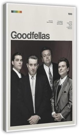 OffsuM Goodfellas Filmposter auf Leinwand, Poster, Wandkunst, Dekor, Bild, Gemälde für Wohnzimmer, Schlafzimmer, Dekoration, Rahmenstil, 50 x 75 cm