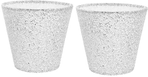 Yardenfun 2 Stück Lampenschirm Glitzer Lampenschirm Lichtabdeckung Stoff Lampenschirm Lampenschirm Stoff Fass Lampenschirme Glocke Lampenschirm Blase Kronleuchter Tischleuchte Schirm Eisen