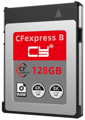 NFHK CFexpress Typ-B 128GB Speicherkarte CFE CFB Adapter Kompatibel mit XS Kamera 8K RAW PCIe Erweiterung
