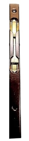 Bricoleva.it Catenaccio a Leva in Acciaio - Installabile su Porte in Legno da 16 mm - Colori e Lunghezze Differenti - Bronzato - 20 cm