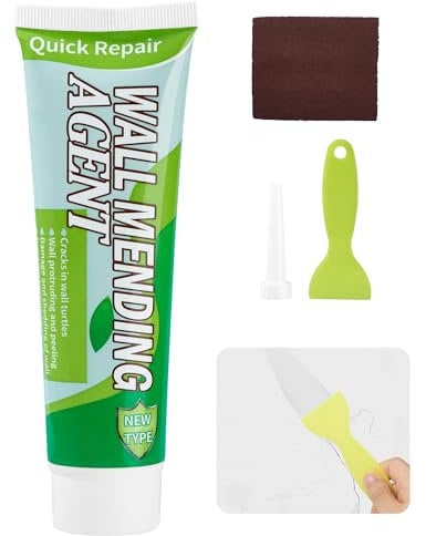 150g Stucco per Muro Interno ed Esterno per Riempire Calcestruzzo Intonaco Cemento Crema Riparatrice per Bianco Parete, Efficacemente Riparare Graffi da Parete, Fori per Unghie, Crepe, Graffiti