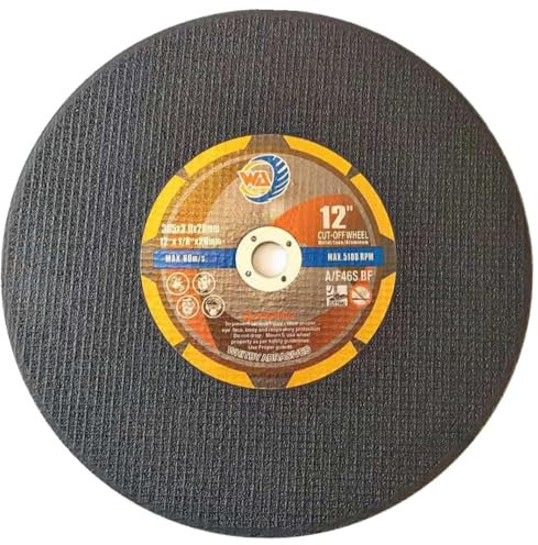 WA GRINDER WA 5PCS - 12x1/8x20mm Chop Saw Cutting Wheels Metal, Mild Steel and Stainless Steel Cut-Off Discs