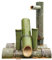 HSOYGE Garten-Wasserspiele im Freien, Garten-Wasserspiele, Räder, Hof, draußen, dekorative Pumpe (80 cm)