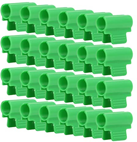 24pcs Greenhouse Clamps Film Row Cover Netting Tunnel Hoop Clip Garden Support Frame Greenhouse Clamps for Fixing Plant Cover and Greenhouse Plastic Sheeting (19mm)
