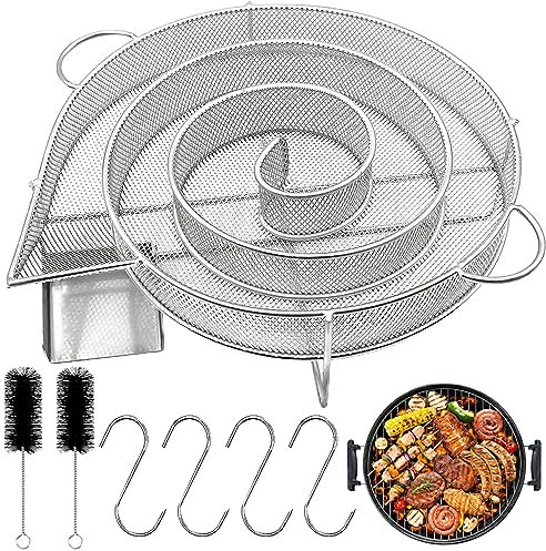 Générateur de Fumée Froide, Generateur Froide, BBQ Fumoir, Gril-Fumoir Acier Inoxydable, Générateur Fumée avec Brosse et Crochets, Idéal pour Fumer de la Viande, du Poisson, BBQ
