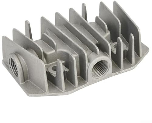 Cabezal de cilindro de compresor de aire, rosca G1/2 pulgadas, 48 mm x 72 mm, cubierta de refrigeración de aluminio, piezas de repuesto para accesorios de compresor de aire