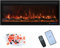Oxhark Flame 107cm Electric Fireplace Wall Mounted/Recessed Fire Places with surround 42inch Realistic Heating, 13 * 13 Flame Effect with Log& Crystals, Remote control Temperature& Timer, Black