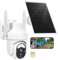 Geekee 4G LTE Cellular Security Cameras Wireless Outdoor Solar Battery Powered Cameras With SIM Card 2K 360° View for Home Security Outside Color Night Vision Motion Detection IP65 SD/Cloud Storage