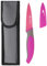 GRÄWE Küchenmesser mit Klingenschutz, antibakteriell, Pink, Allzweckmesser für die Küche, Rutschfester Griff, Antihaft-Beschichtung, mit Schutzhülle und Stoffetui, 19,5 cm Gesamtlänge