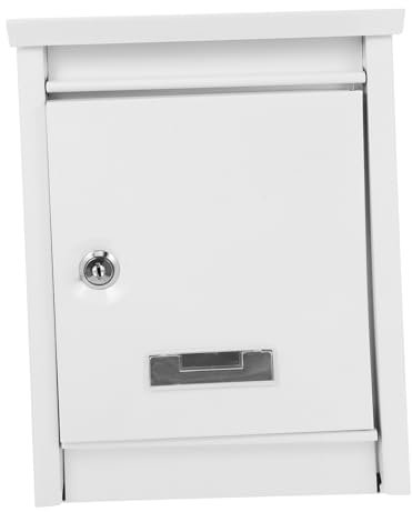 ARTIBETTER Kasten Post Spendenbox Briefkästen im Freien Briefkästen für das draußen Briefkästen zur Wandmontage große Briefkästen für draußen Briefkästen für Außenwandmontage Eisen Weiß