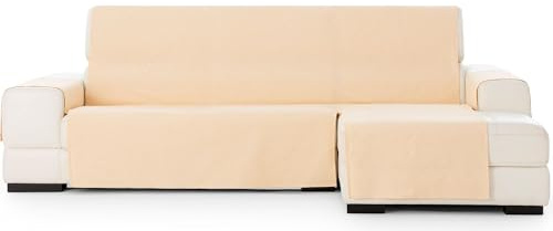 ECOMMERC3 | Extra Right Size Chaise Longue Sofa Cover - Easy Installation Chaise Longue Sofa Cover with Elastic Bands Mustard Colour Compatible with Left or Right Chaise Longue Sofas