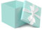 Türkis Große Geschenkbox mit Deckel, 25x25x25 CM, Band und Papierschnipsel mit Karte, für Geburtstage, Schulabschlussfeiern, Jubiläen, Weihnachten, Halloween, Valentinstag