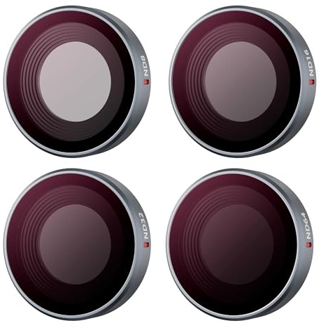 AKASO ND Filter Set für Brave 7 Action Cam, 4er Pack ND8 ND16 ND32 ND64