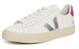 VEJA Womens Campo Sneaker, White Silver, 6 UK