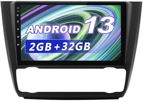 Hexinex Android 13.0 [2GB+32GB] Radio Coche para BMW 1 Serie E81 E82 E87 E88(2004-2011) con Carplay Inalámbrico/Android Auto, 9 Pulgadas Pantalla Táctil con WiFi/GPS/FM/RDS/DSP,Apoyo Mandos Volante