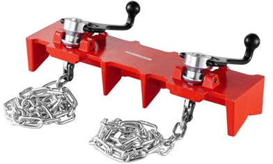 VEVOR Tornillo de Banco para Soldar Tuberías de Hierro Fundido de Alta Resistencia, Abrazadera para Soldar Tuberías de 1,27 a 20,32 cm con Cadenas Dobles y Manivelas, para Una Variedad de Tuberías