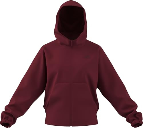 adidas Women's FUTURE ICONS SMALL LOGO FULL ZIP HOODIE, active maroon, XXL