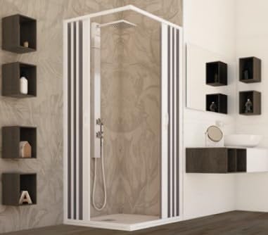 Duschkabine Eckeinstieg 80 x 80 x 185 cm faltbar Typ Bari