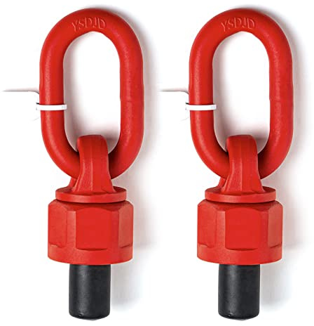 2pcs M8 x 13 0.3Ton-0.6Ton Swivel Eye Bolt Alloy Steel Material 360° Rotation Hoist Ring Heavy Duty Large Carrying Capacity Eye Bolt Tensile Strength ob is 1080MPa