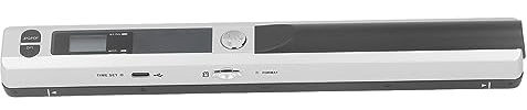Tragbarer Dokumentenscanner 300/600/900DPI Handheld Bild A4 Farbfoto Scanner JPG/PDF -Format für Anwalts -Geschäftsleute Archivare (Silver)