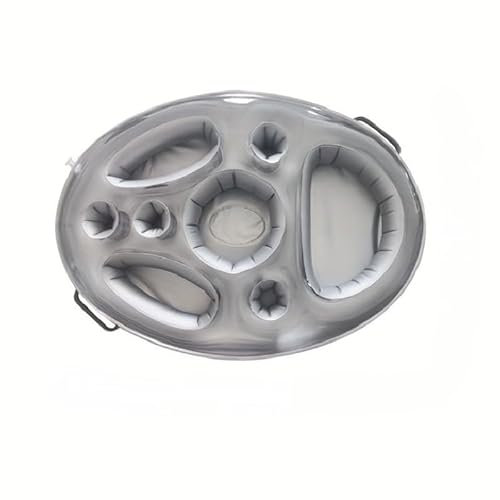 Porte-gobelet gonflable 2 en 1 - Pour bar de piscine et plateau à collation avec 8 trous - Grande capacité - Support de fête flottant pour piscine, plage et jacuzzi