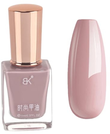 Nail Polish - Dusty Pink Nail Varnish - High Pigmented Purple Pink Nail Polish - Quick Dry Long Lasting Chip Resistant No UV Needed for DIY Home Manicure Decoration 11ML