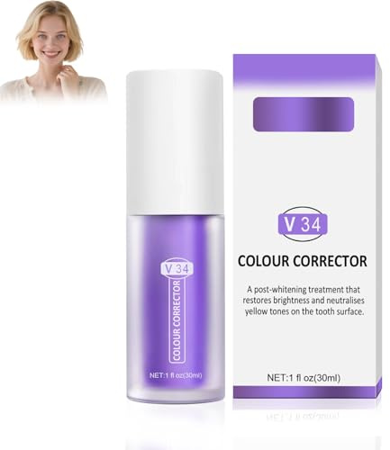 Zahnpasta Weisse Zähne,Purple Teeth Whitening Toothpaste,Zahnschmelzschutz,Zahnfleisch Reparatur,Zahnfleckenentfernung,Frischer Atem