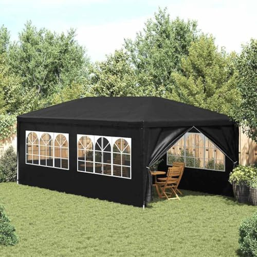 Massbinet Premium Pavillon Wasserdicht Stabil Pavillon mit Seitenwänden Partyzelt für Camping Party 3x6 m Anthrazit