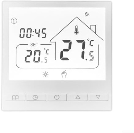 DAZZLEEX Smart WiFi Fußbodenheizung Thermostat für Tuya App Sprachsteuerung Programmierbarer Temperaturregler 5+2 Tage 6 Perioden Hintergrundbeleuchtung AC 110-230V 16A Elektrisch 3A Wate (3A
