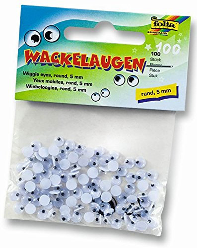 Wackelaugen Ø 5 mm, rund, 100 Stück