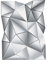 Kare Design Spiegel Prisma Silber, Wandspiegel, Dekospiegel, Wanddekoration, großer, rechteckiger Spiegel, Modern, extravagant, leichte Wandmontage, 140x105x12cm (H/B/T)