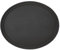 Olympia Kristallon Plateau ovale antiderapant noir Kristallon 685 x 560 mm, plateau en plastique polypropylène, plateau de service de nourriture ou de boisson, usage professionnel et domestique, C162
