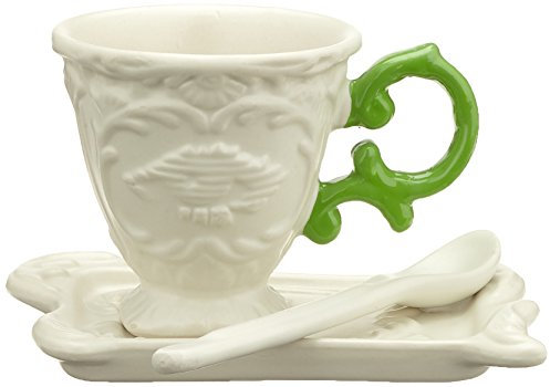 Seletti Set da Caffe' in Porcellana I-Wares con Manico - Verde