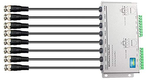 OdiySurveil(TM) 8-Kanal HD 720P/1080P Passiver Video Balun Transceiver RJ45 BNC UTP Kabel Videoübertragung für CCTV Kamera DVR (Gehäuse aus Aluminiumlegierung)