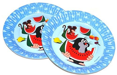 Partyteller Pappteller Der Kleine Maulwurf - 6 Stück á 18 cm