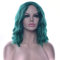Fouriding Perücke kurz lockige Welle Frauen Bob Haare Perücken für Damen Halloween Cosplay Party Anime Fasching Kostüm (Grün)
