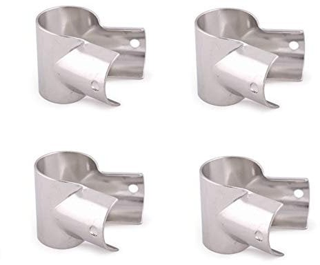 4X T-Verbindung T-Stück 22 mm Abstützung Badeleiter 90 ° Edelstahl Badeplattform Halter Befestigung Gelenk