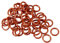 sourcing map 50Stk Silikon O-Ring 13mmx9mmx2mm VMQ Dichtring Dichtungsring Dichtung rot