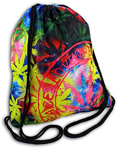 Robin Ruth Hanf Peace Love Rucksack bunt schwarz glatt Polyester OTG6010F Polyester Rucksack