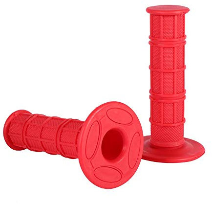 Puños de Silicona para Moto, 7/8 Puños de Moto Antideslizantes (Rojo) Otros Accesorios Interiores Interiores de automóviles