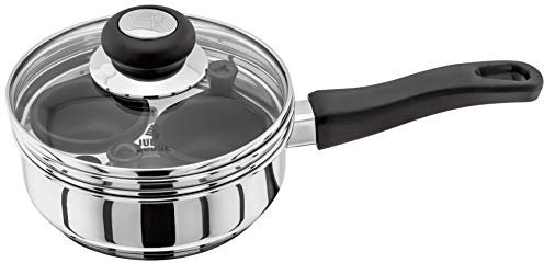 Judge Vista Egg Poacher and Stainless Steel Frying Pan, Vented Glass Lid and Stay-Cool Handle, Induction Ready, 25 Year Guarantee 10 Year Non-Stick Warranty (2 Cups)
