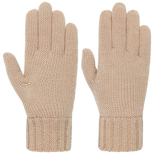Seeberger Liva Feinstrick Fingerhandschuhe Strickhandschuhe Damenhandschuhe (One Size - beige)