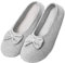 Solshine - Pantofole chiuse in cotone, da donna, modello ballerina, T002, grigio., 37/38 EU