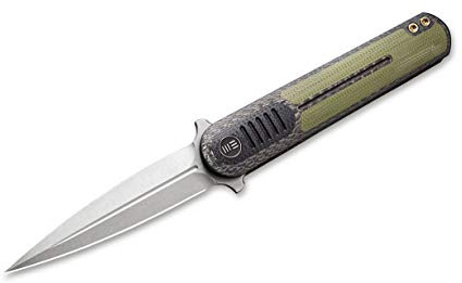 WE Knife Unisex – Erwachsene Angst Carbon Green Taschenmesser, Oliv, 17.8